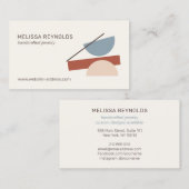 抽象芸術モダンアートインテリアデザイナー、クレフター 名刺 (正面/裏面)