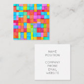 抽象芸術モダンアートウォーターカラーアーティストオフィスカラー スクエア名刺 (正面/裏面)
