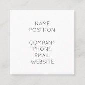 抽象芸術モダンアートウォーターカラーアーティストオフィスカラー スクエア名刺 (裏面)