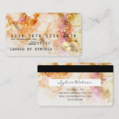 抽象芸術モダンアートウォーターカラークレジットカードスタイル 名刺 (正面/裏面)