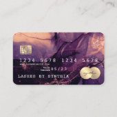 抽象芸術モダンアートウォーターカラークレジットカードスタイル 名刺 (正面)