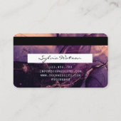 抽象芸術モダンアートウォーターカラークレジットカードスタイル 名刺 (裏面)