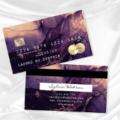 抽象芸術モダンアートウォーターカラークレジットカードスタイル 名刺