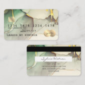 抽象芸術モダンアートウォーターカラークレジットカードスタイル 名刺 (正面/裏面)