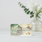 抽象芸術モダンアートウォーターカラークレジットカードスタイル 名刺 (スタンド正面)