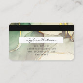 抽象芸術モダンアートウォーターカラークレジットカードスタイル 名刺 (裏面)