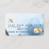 抽象芸術モダンアートウォーターカラークレジットカードスタイル 名刺 (正面)