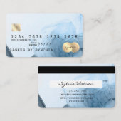 抽象芸術モダンアートウォーターカラークレジットカードスタイル 名刺 (正面/裏面)