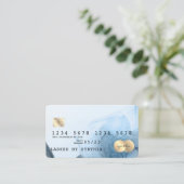 抽象芸術モダンアートウォーターカラークレジットカードスタイル 名刺 (スタンド正面)
