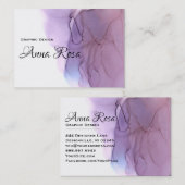 *~*抽象芸術モダンアートウォーターカラーラベンダー 名刺 (正面/裏面)