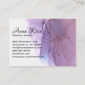 *~*抽象芸術モダンアートウォーターカラーラベンダー 名刺 (裏面)