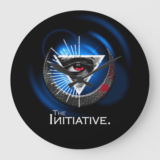 抽象芸術モダンアートウォールクロック ラージ壁時計 (正面)