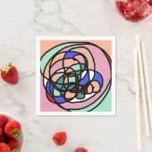 抽象芸術モダンアートカクテルナプキンス スタンダードカクテルナプキン (インサイチュ)