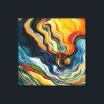 抽象芸術モダンアートカラーウェーブ キャンバスプリント<br><div class="desc">このモダン抽象デザインは目を引き、その豊かな宝石の色とテクスチャの波で真のステートメントを作る。生き生きと素晴らし。Simple Farmhouse Pressによって作成。</div>