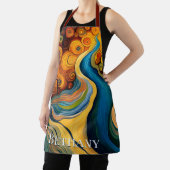 抽象芸術モダンアートカラー渦巻き エプロン (インサイチュ)