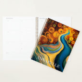 抽象芸術モダンアートカラー渦巻き プランナー手帳 (ディスプレー)