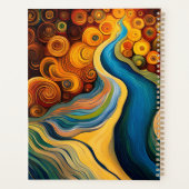 抽象芸術モダンアートカラー渦巻き プランナー手帳 (裏面)