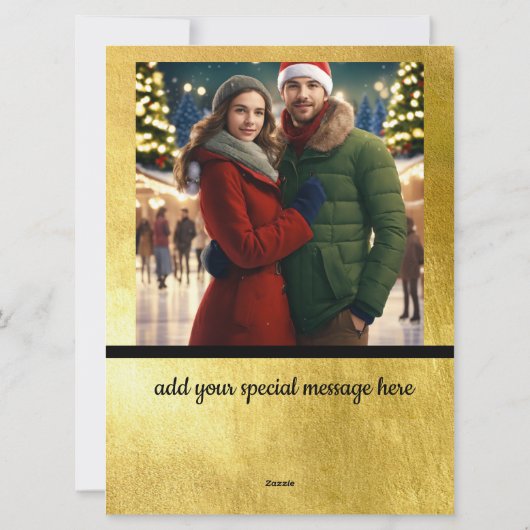 抽象芸術モダンアートクリスマスツリー シーズンカード (裏面)