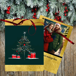 抽象芸術モダンアートクリスマスツリー シーズンカード