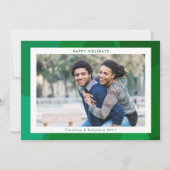 抽象芸術モダンアートグリーンクリスマスカスタム写真 シーズンカード (正面)