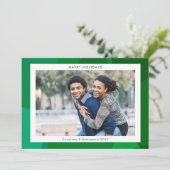 抽象芸術モダンアートグリーンクリスマスカスタム写真 シーズンカード (スタンド正面)