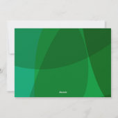 抽象芸術モダンアートグリーンクリスマスカスタム写真 シーズンカード (裏面)