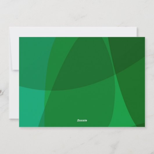 抽象芸術モダンアートグリーンクリスマスカスタム写真 シーズンカード (裏面)