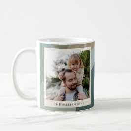 抽象芸術モダンアートグリーンセージティール（緑がかった色）写真 コーヒーマグカップ