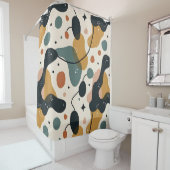 抽象芸術モダンアートシャワーカーテン シャワーカーテン (インサイチュ)