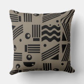 抽象芸術モダンアートジオメトリシェイプパターン クッション (裏面)