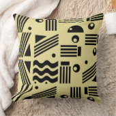 抽象芸術モダンアートジオメトリパターン クッション (ブランケット)