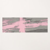 抽象芸術モダンアートスタイルグレーピンクs ヨガマット (正面(横))