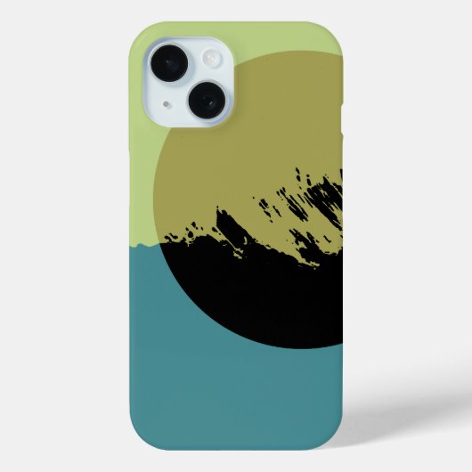 抽象芸術モダンアートダークサークル Case-Mate iPhoneケース (裏面)