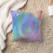抽象芸術モダンアートパステルウォーターカラーレインボー クッション (ブランケット)