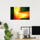 抽象芸術モダンアートポスター – デジタルアート ポスター (ホームオフィス)