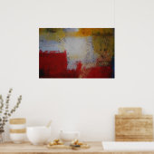 抽象芸術モダンアートポスター – ミニマリスト広場 ポスター (キッチン)