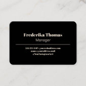 抽象芸術モダンアートミニマリストブラックアンドクリーム 名刺 (正面)