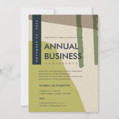 抽象芸術モダンアートライムグリーン会議イベント 招待状 (正面)