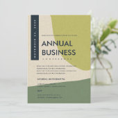 抽象芸術モダンアートライムグリーン会議イベント 招待状 (スタンド正面)