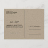 抽象芸術モダンアートラストイエローグランド開口部 案内ポストカード (裏面)