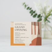 抽象芸術モダンアートラストイエローグランド開口部 案内ポストカード (スタンド正面)