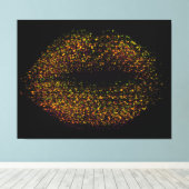 抽象芸術モダンアートリップ キャンバスプリント (インサイチュ (ウッドフロア))