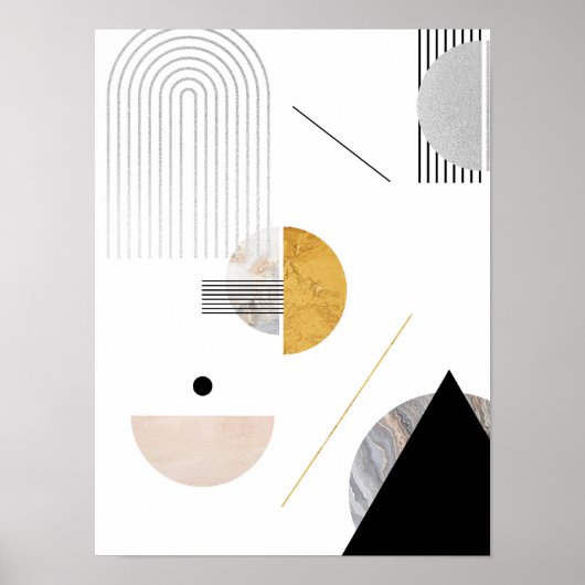 抽象芸術モダンアート中世紀ミニマル主義 ポスター (正面)