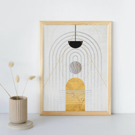 抽象芸術モダンアート中世紀ミニマル主義 ポスター