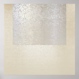 抽象芸術モダンアート幾何学バイナリーサイバー ポスター