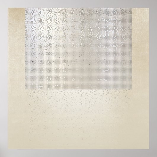 抽象芸術モダンアート幾何学バイナリーサイバー ポスター (正面)