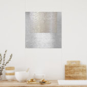 抽象芸術モダンアート幾何学バイナリーサイバー ポスター (キッチン)