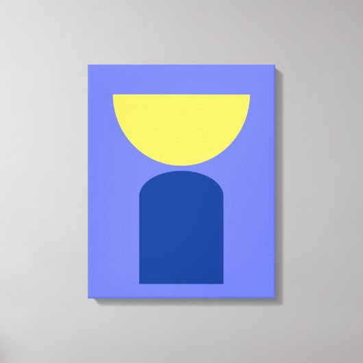 抽象芸術モダンアート幾何学図形セージグリーン キャンバスプリント (正面)