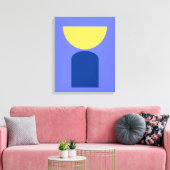 抽象芸術モダンアート幾何学図形セージグリーン キャンバスプリント (インサイチュ (リビング))