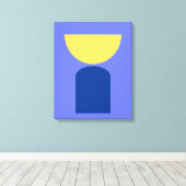 抽象芸術モダンアート幾何学図形セージグリーン キャンバスプリント (インサイチュ (ウッドフロア))